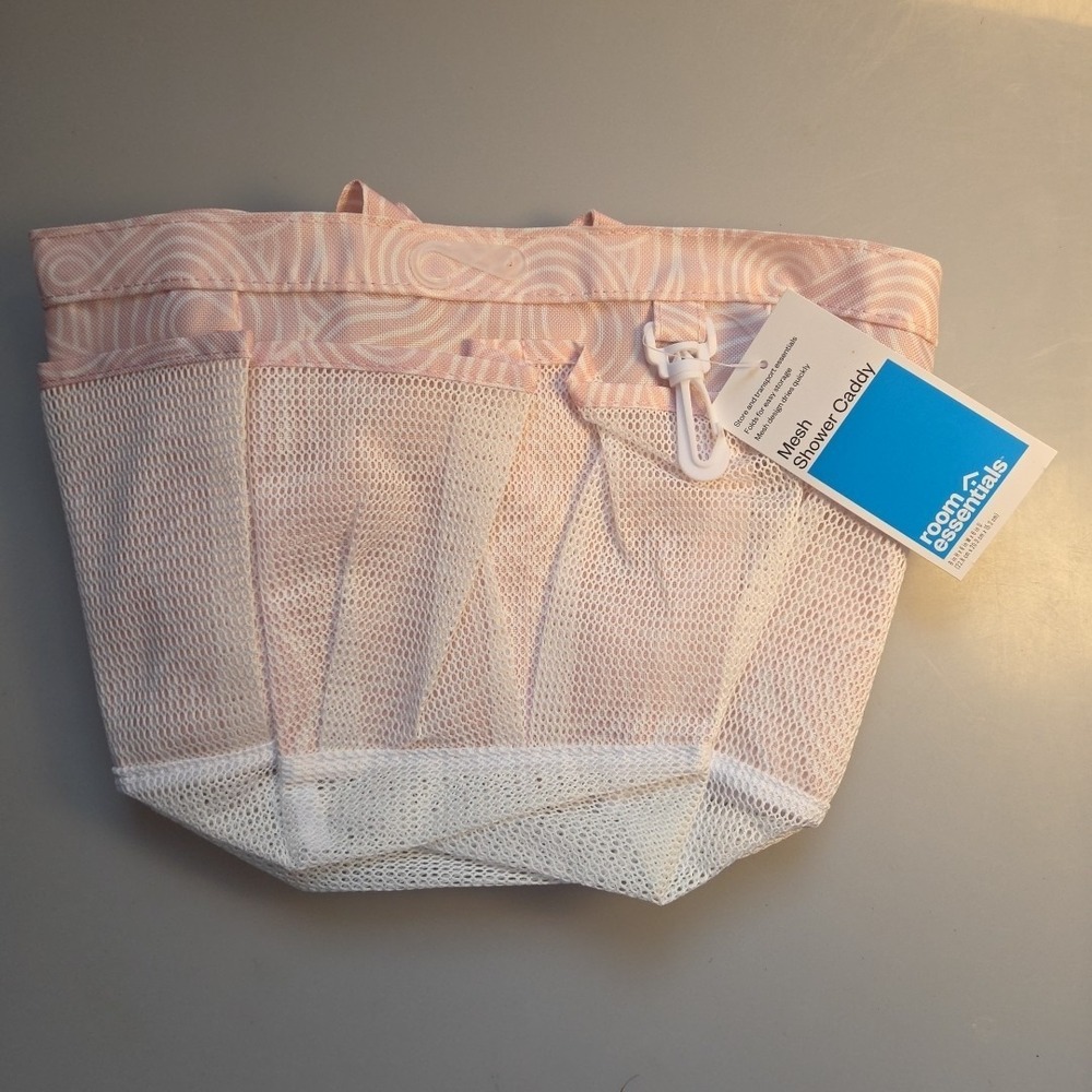 Mesh Shower Caddy Tote – NWT – Quick Dry Dorm Bathroom - Pink Room Essentials